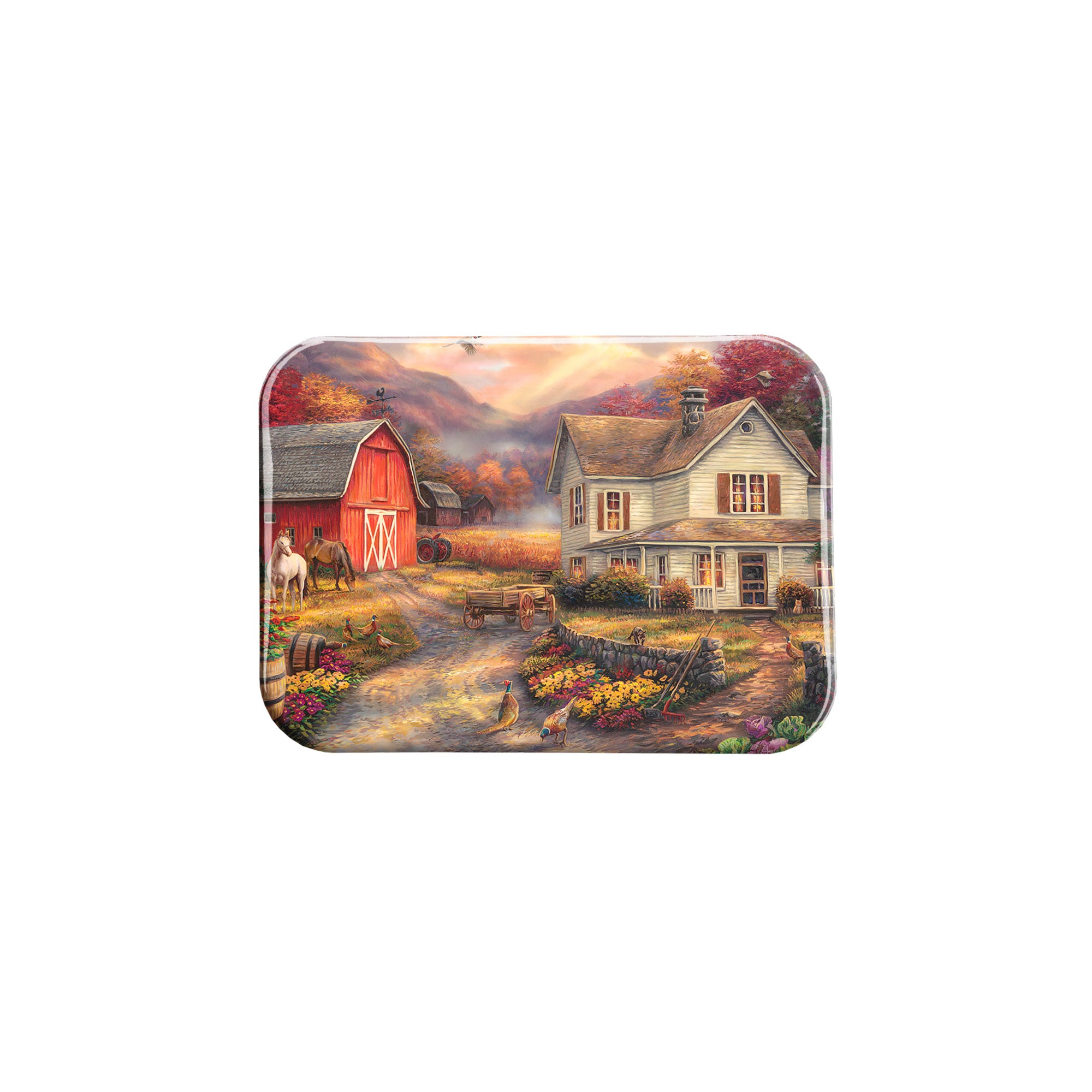 "Relaxing On The Farm" - 2.5" X 3.5" Rectangle Fridge Magnets