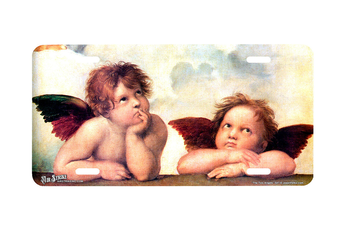 "The Two Angels" - Decorative License Plate