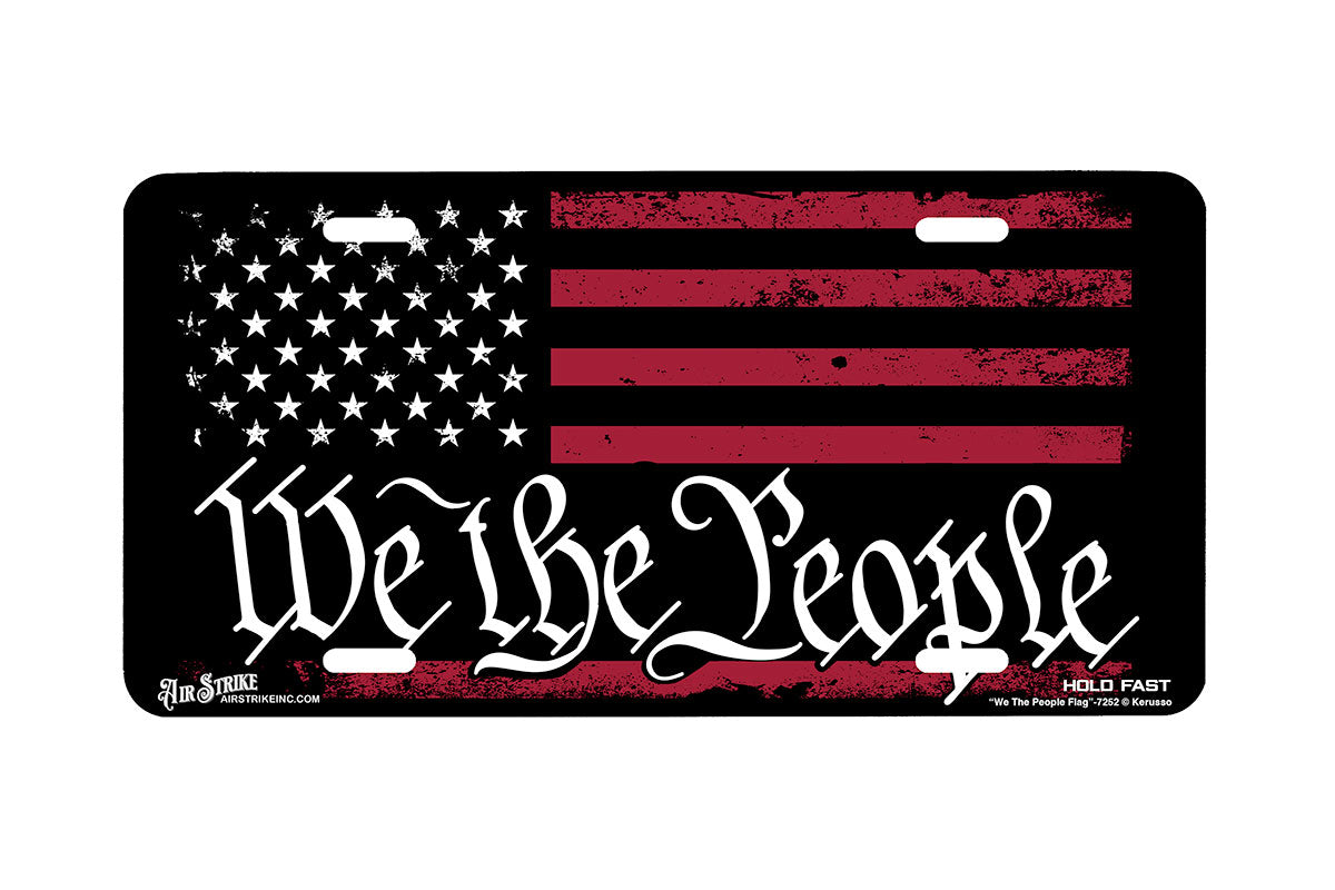 "We The People Flag" - Decorative License Plate