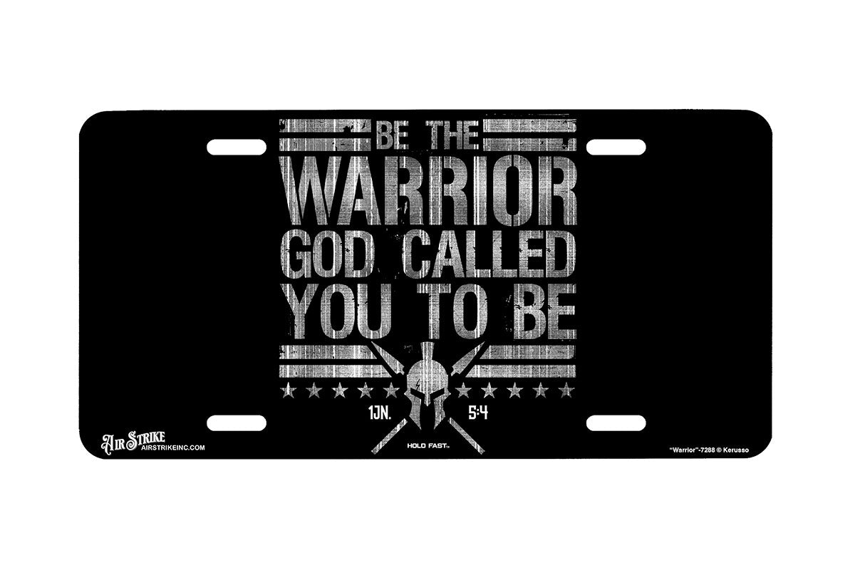 "Warrior" - Decorative License Plate
