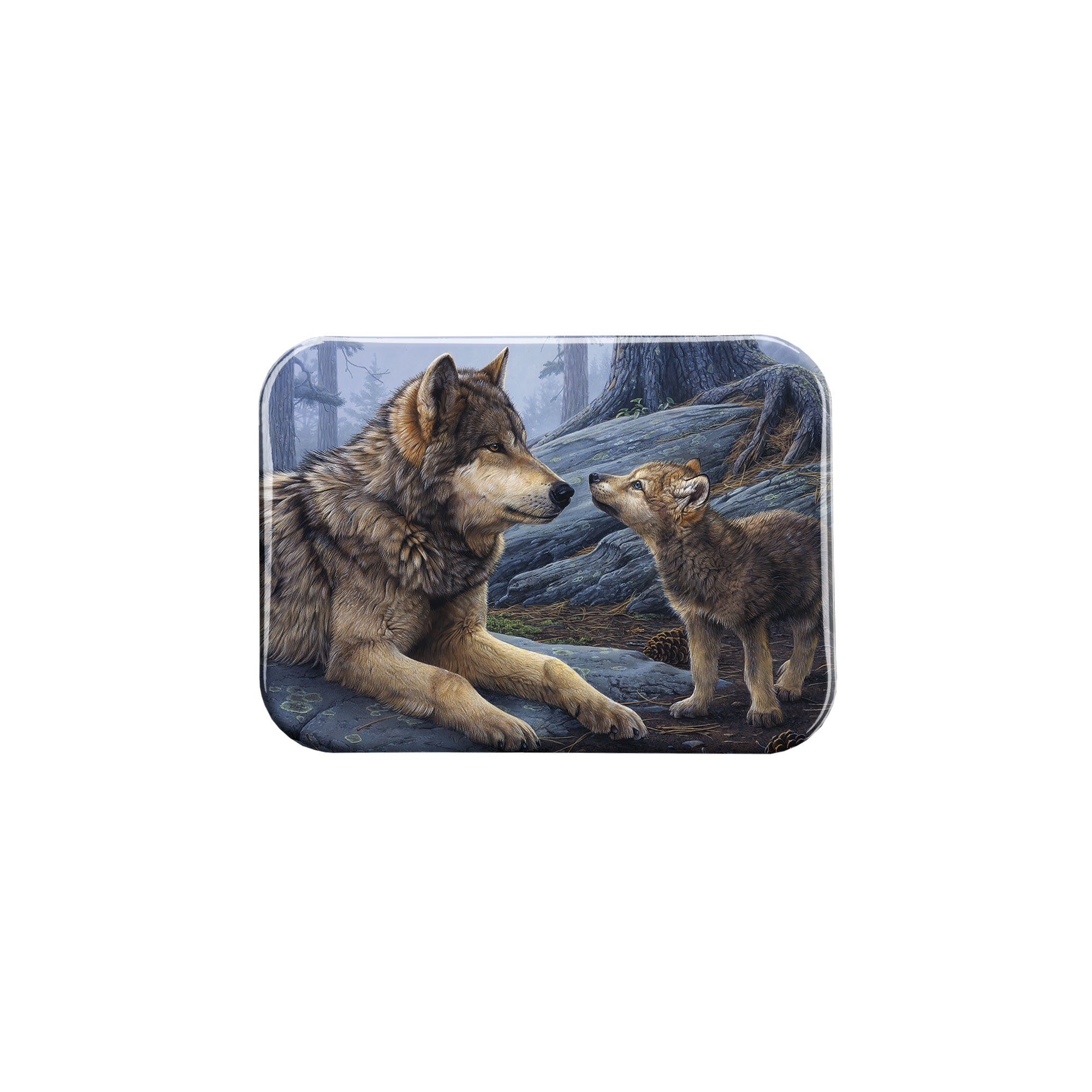 "Brother Wolf" - 2.5" X 3.5" Rectangle Fridge Magnets